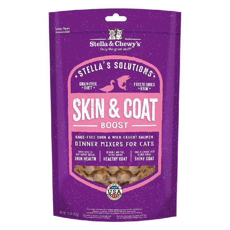 Stella & Chewy's Cat Stella's Solutions Skin & Coat Boost - Cage-Free Duck & Wild Caught Salmon 7.5oz