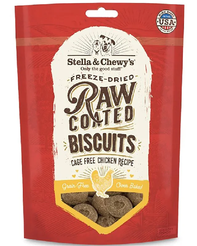 Stella & Chewy's Raw Coated Biscuit Dog Treats - Chicken 9oz