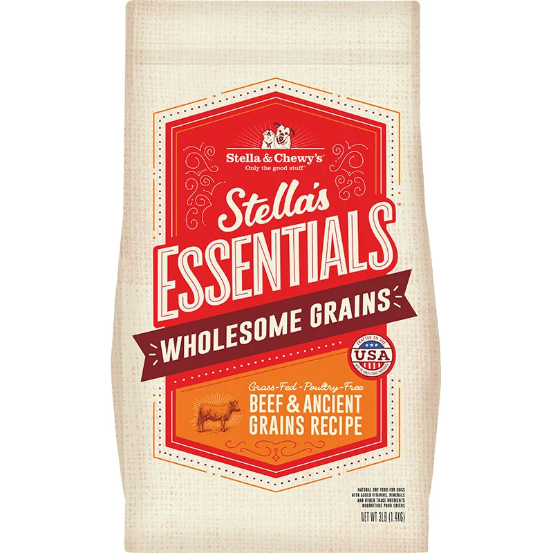 Stella & Chewy's Essentials Grass-Fed Beef & Ancient Grains Dog Food 3lb