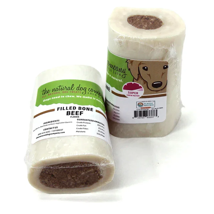 Tuesday's Natural Dog Company 3" Beef Filled Dog Bone