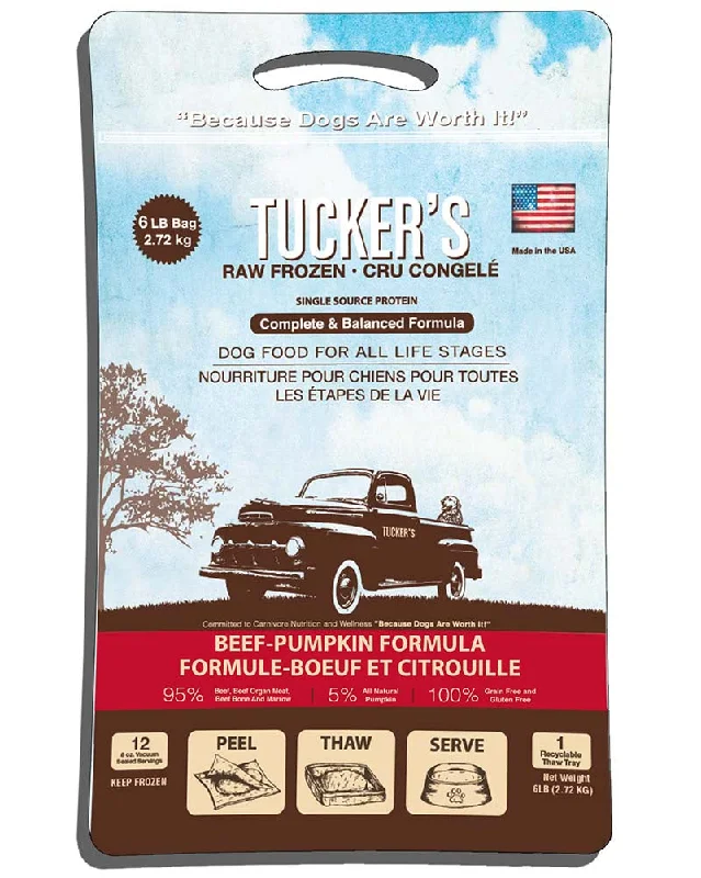 Tucker's Raw/Frozen Beef & Pumpkin Patties 3lb