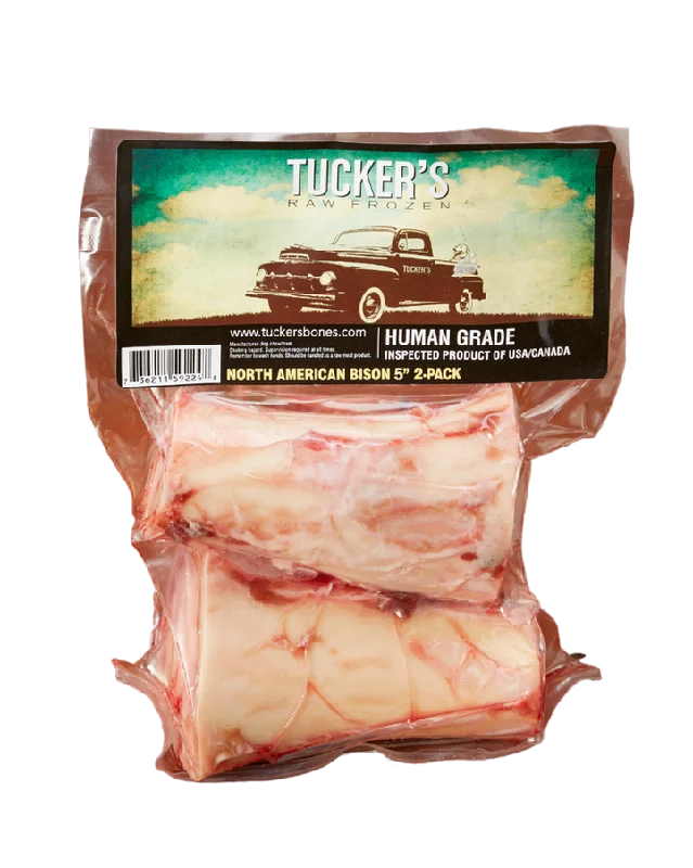 Tucker's Raw Frozen Bison Marrow Bones 5-inch 2-Pack