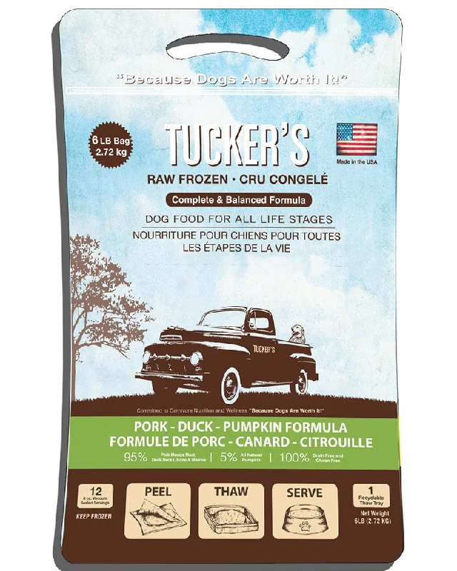 Tucker’s Raw/Frozen Pork, Duck & Pumpkin Dog Patties 6lb