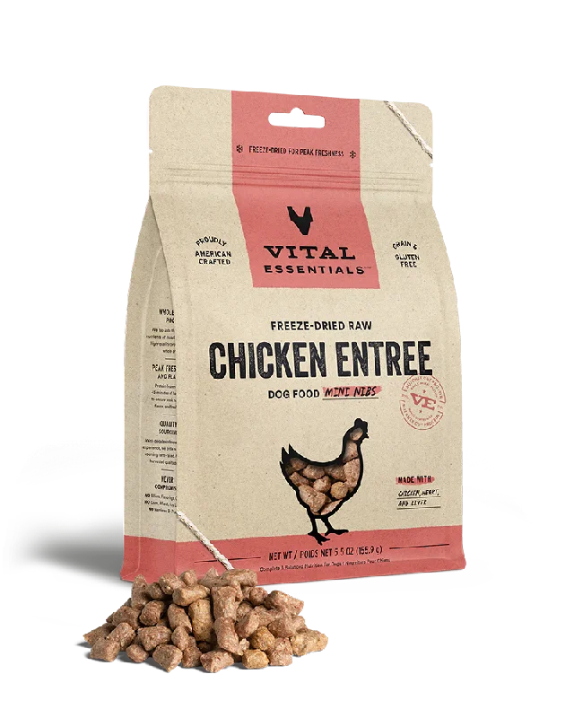 Vital Essentials Freeze-Dried Chicken Mini Nibs Dog Food 5.5oz