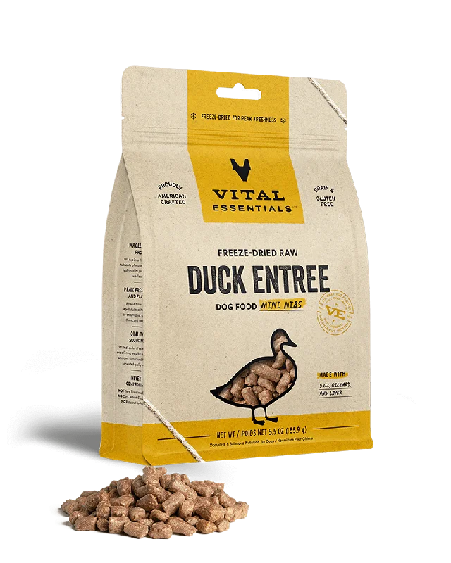 Vital Essentials Freeze-Dried Duck Mini Nibs Dog Food 5.5oz