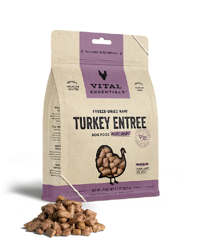 Vital Essentials Freeze-Dried Turkey Mini Nibs Dog Food 5.5oz