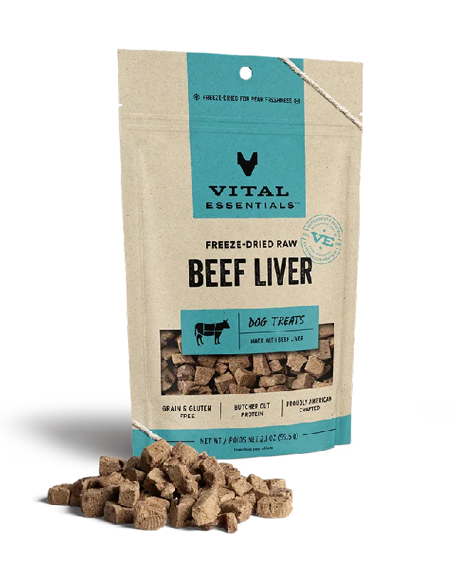 Vital Essentials Freeze-Dried Beef Liver Dog Treats 2.1oz