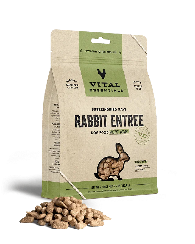 Vital Essentials Freeze-Dried Rabbit Mini Nibs Dog Food 5.5oz