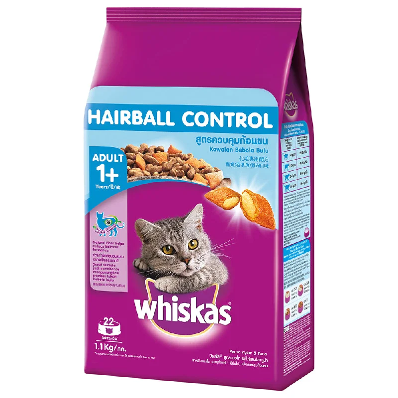 Whiskas Hairball Control Chicken & Tuna 1.1kg