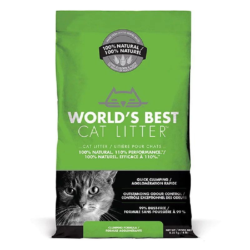 World's Best Cat Litter Clumping Formula Non-Scented Green 14lb