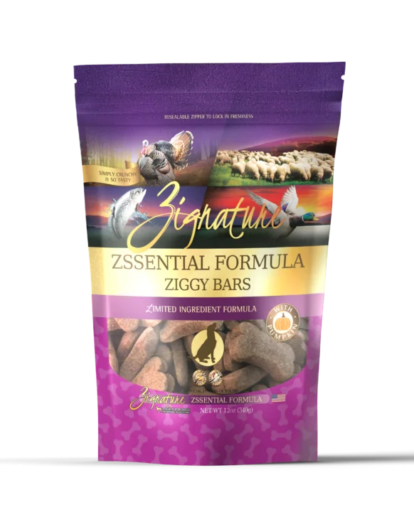 Zignature Ziggy Bar Biscuit Dog Treats - Zssential 12oz