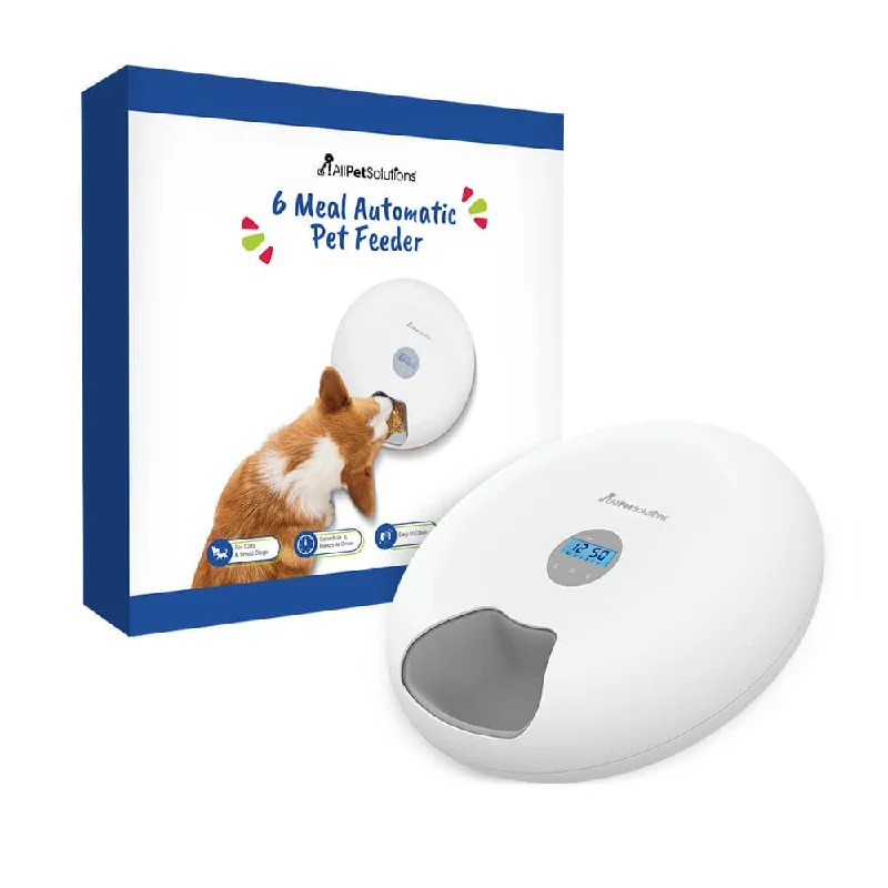 6 Meal Automatic Pet Feeder with LED Timed Settings