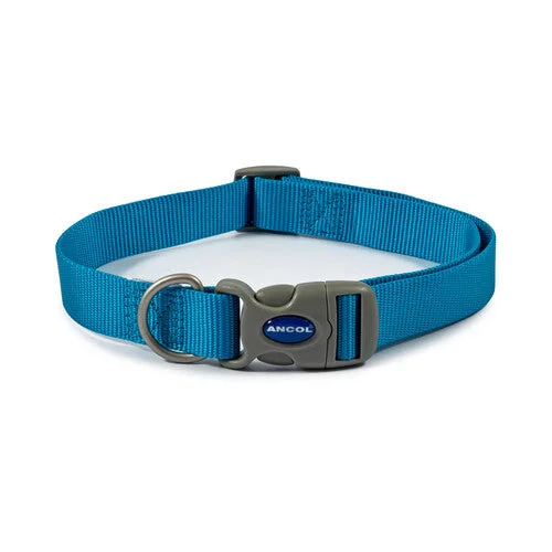 Ancol Viva Nylon Adjustable Collar Blue 45-70cm Size 5-9