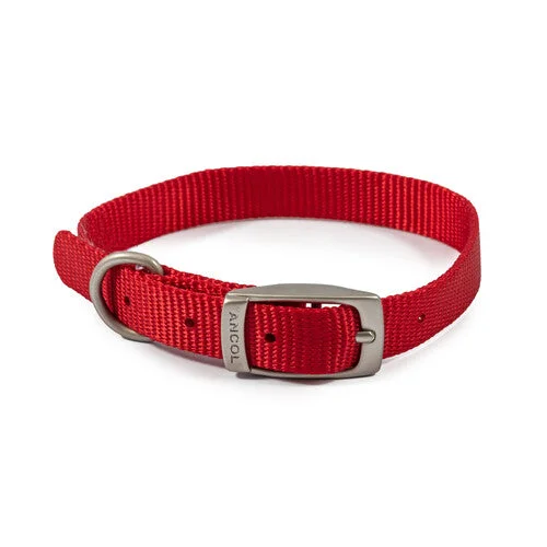 Ancol Viva Nylon Collar Red 20-26cm Size 1