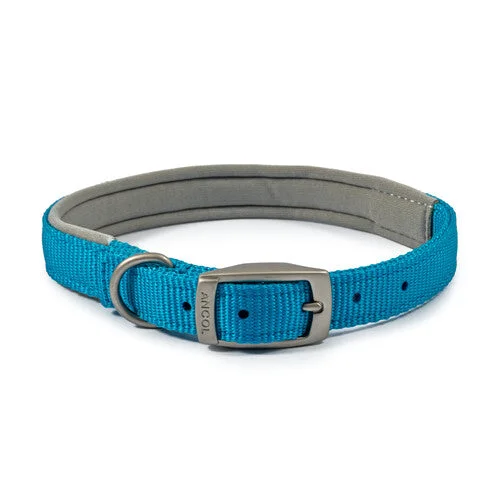 Ancol Viva Padded Nylon Collar Blue 39-48cm Size 5