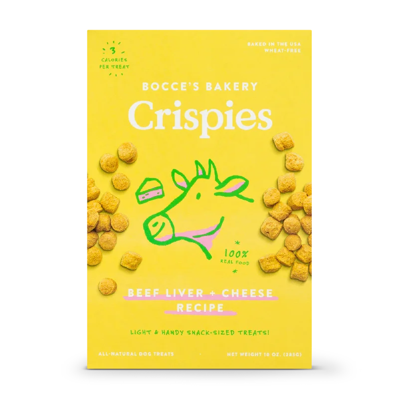 Bocce’s Crispies Beef Liver + Cheese Recipe 10oz box