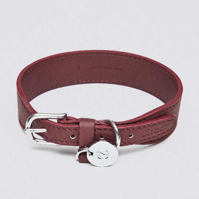 Cloud7: Vondelpark Burgundy Dog Collar