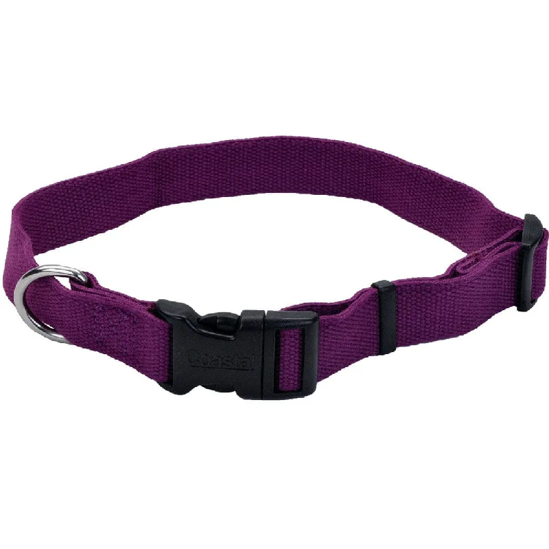 Coastal Pet Products New Earth Soy Eggplant Adjustable Dog Collar