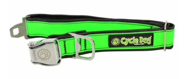 Cycle Dog MAX Reflective Regular Width Metal Clasped Collar -Green-