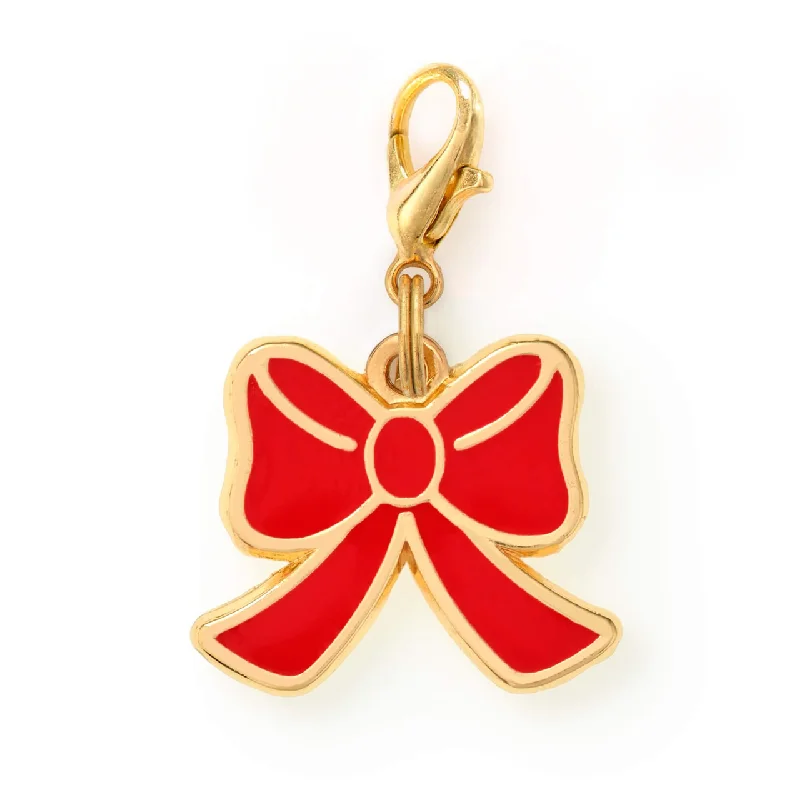 Dog Collar Charm: Red Bow