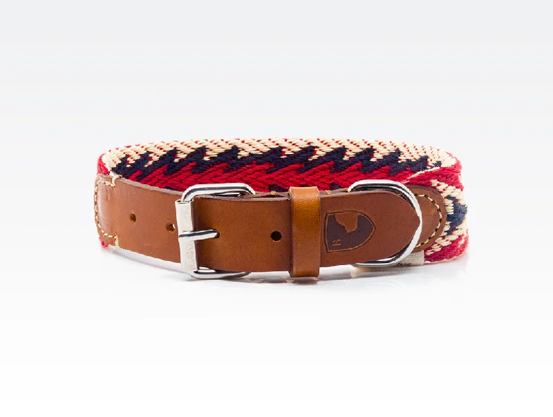 Dog Collar: Peruvian Arrow Red