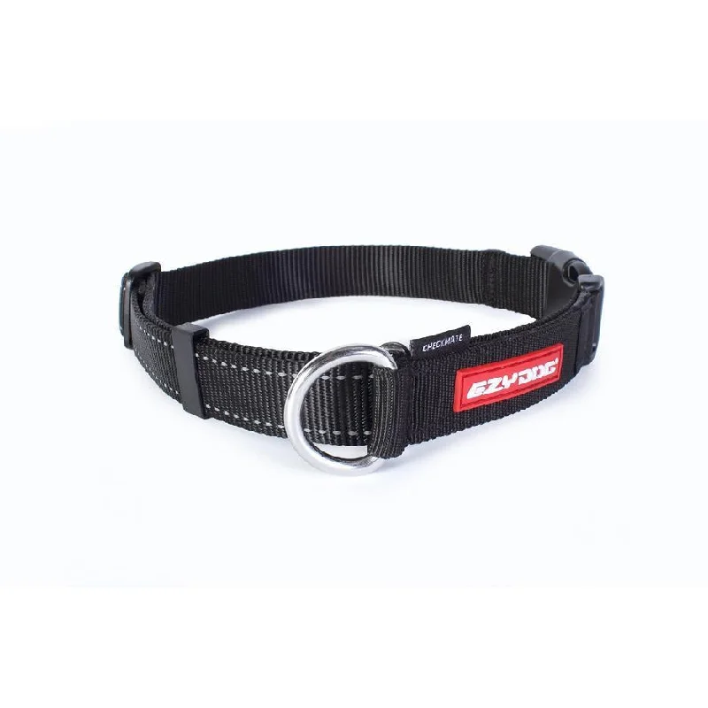 EzyDog Checkmate Dog Collar Black Small***