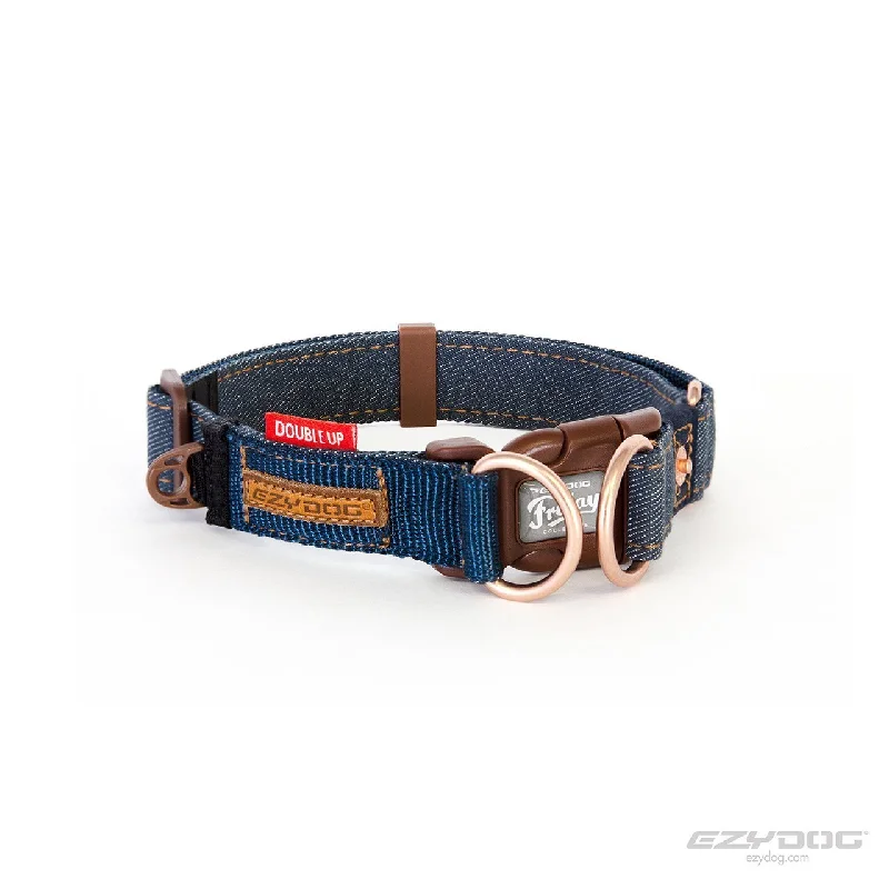 EzyDog Double Up Dog Collar Large Denim<3 <3 <3