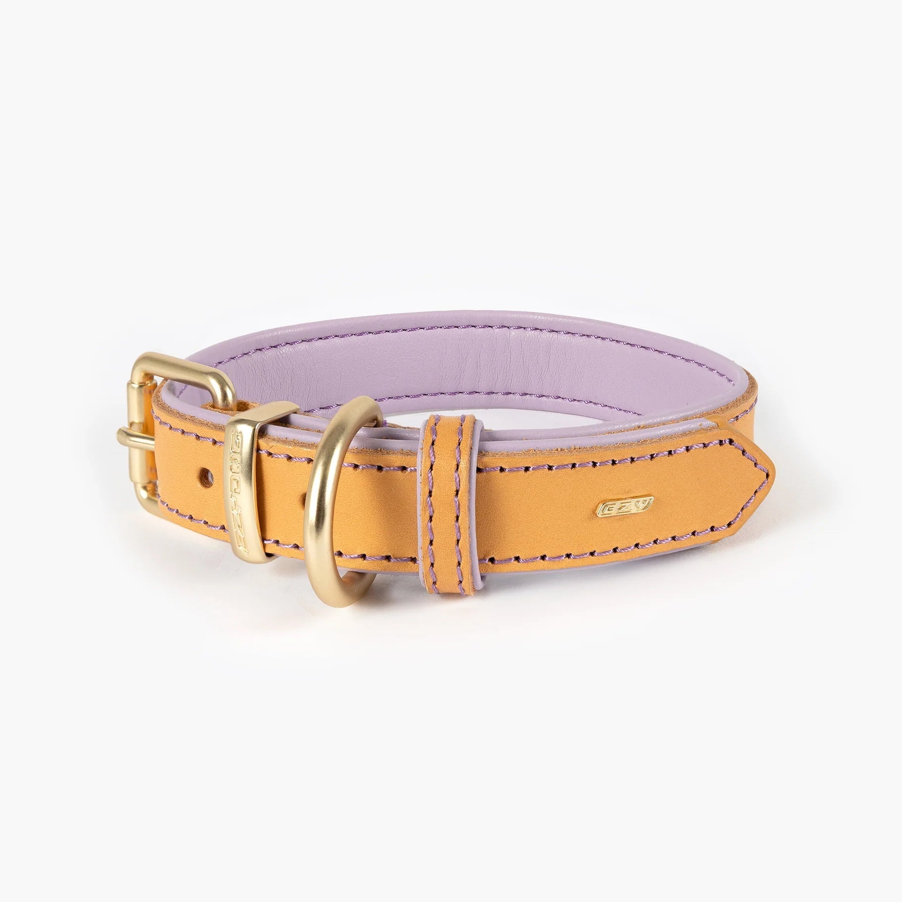 EzyDog Oxford Leather Dog Collar Blonde and Lilac Extra Extra Small<3 <3 <3