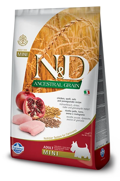 Farmina Ancestral Grain Dry Dog Food N&D Chicken & Pomegranate Mini