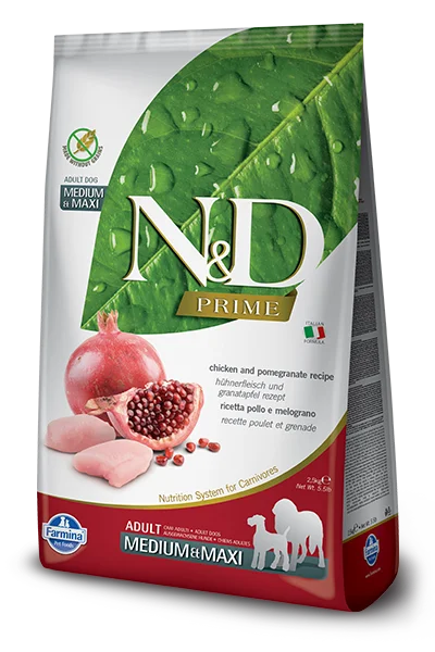 Farmina Prime Dry Dog Food N&D Chicken & Pomegranate Medium/Maxi