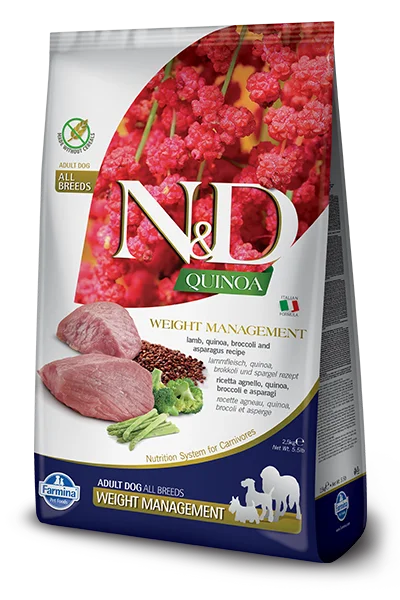 Farmina Quinoa Dry Dog Food N&D Weight Management Lamb