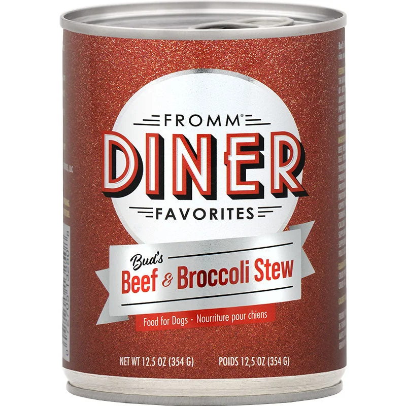 Fromm Wet Dog Food Diner Favorites - Bud's Beef & Broccoli Stew 12.5oz Can Single