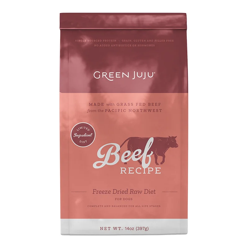 Green Juju Freeze-Dried Dog Food - Beef Recipe 14oz bag