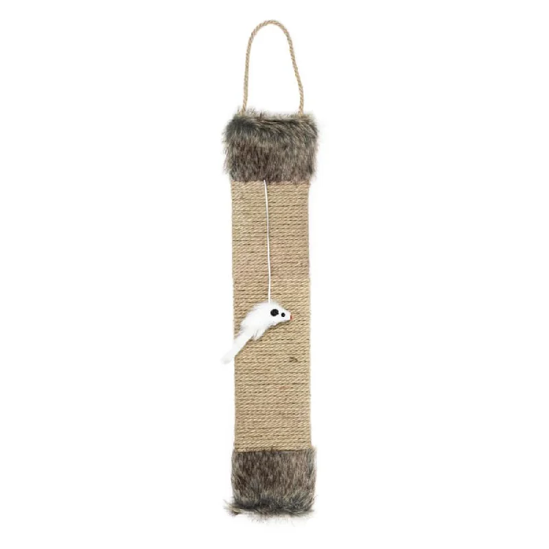 Hanging Cat Scratcher With Mouse Toy - Dark Grey