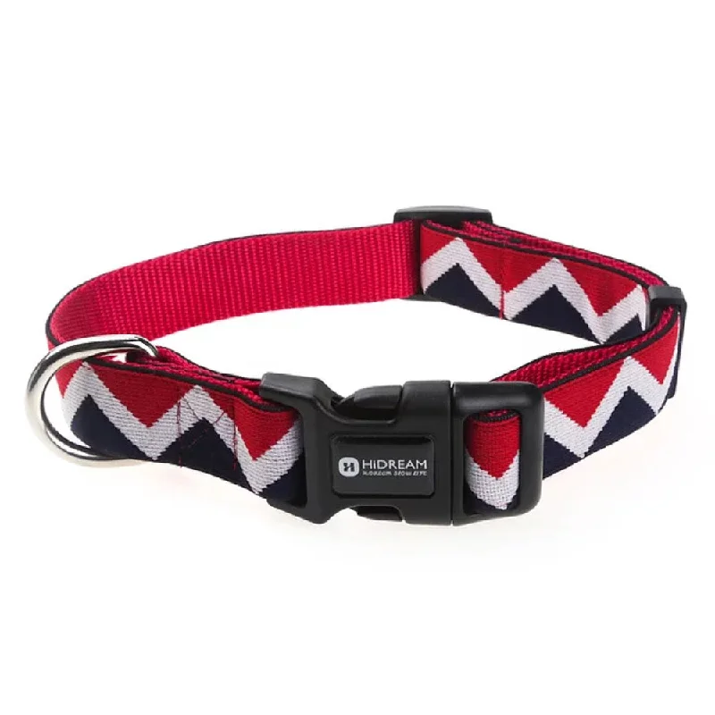 HiDREAM Rainbow Adjustable Dog Collar (Red)