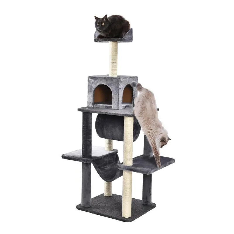 Large Cat Tree Tower Scratching Post Grey