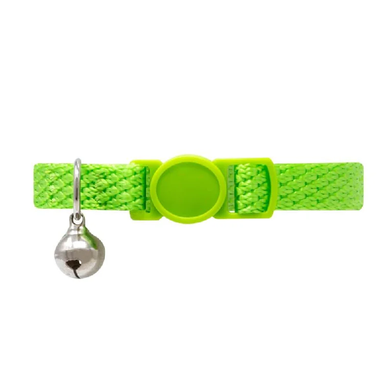 Lime Green Cat Collar with Safety Release Buckle