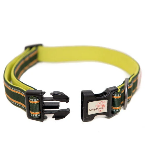 Long Paws Comfort Collection Collar Small Green