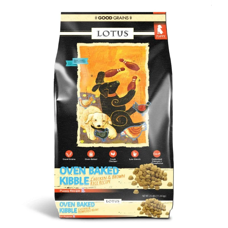 Lotus Dry Dog Food Oven-Baked Chicken & Brown Rice Recipe Puppy - Regular Bites