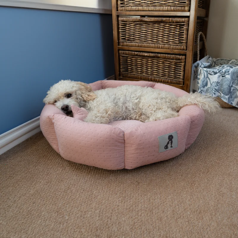 Luna Soft Dog Bed Pink - Size S/M/L