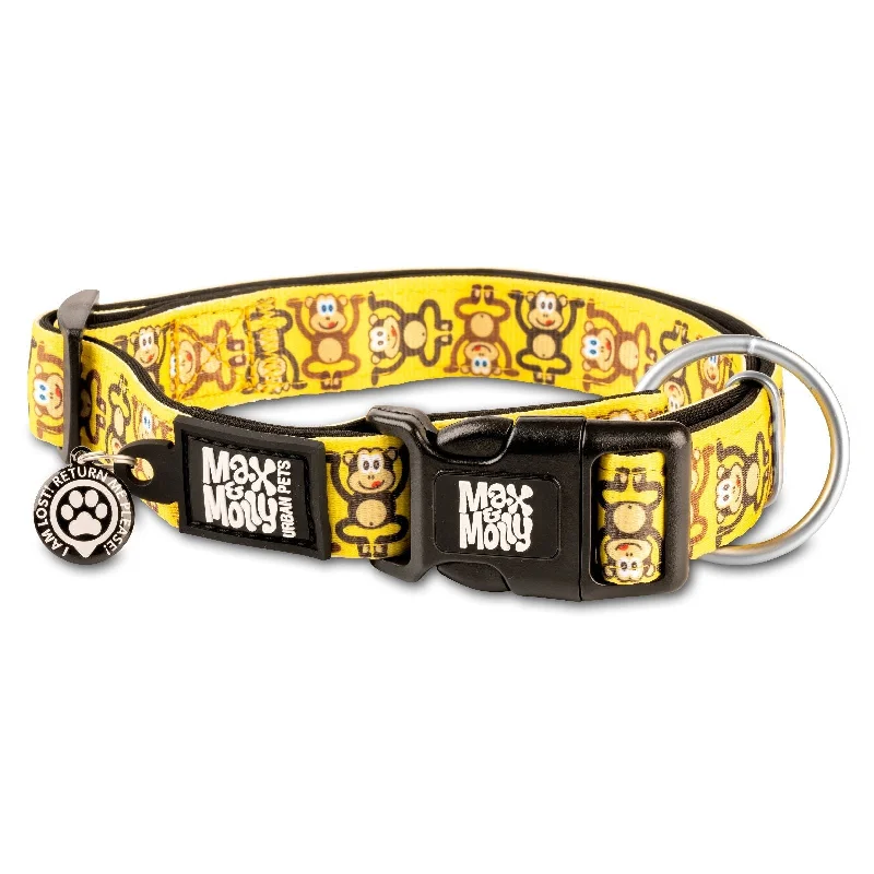 Max & Molly Monkey Maniac Smart ID Dog Collar Extra Small