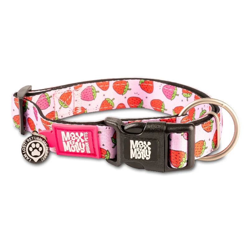 Max & Molly Strawberry Dream Smart ID Dog Collar Extra Small