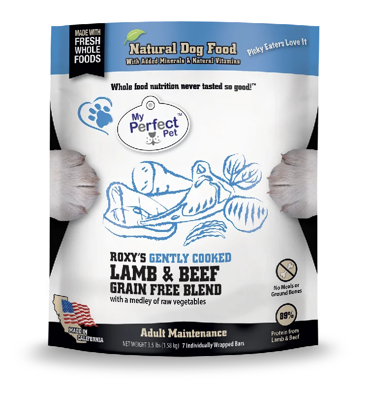 My Perfect Pet Frozen Gently Cooked Roxy's Lamb & Beef Blend for Adults 3.5lb Bag - 7 individually wrapped bars