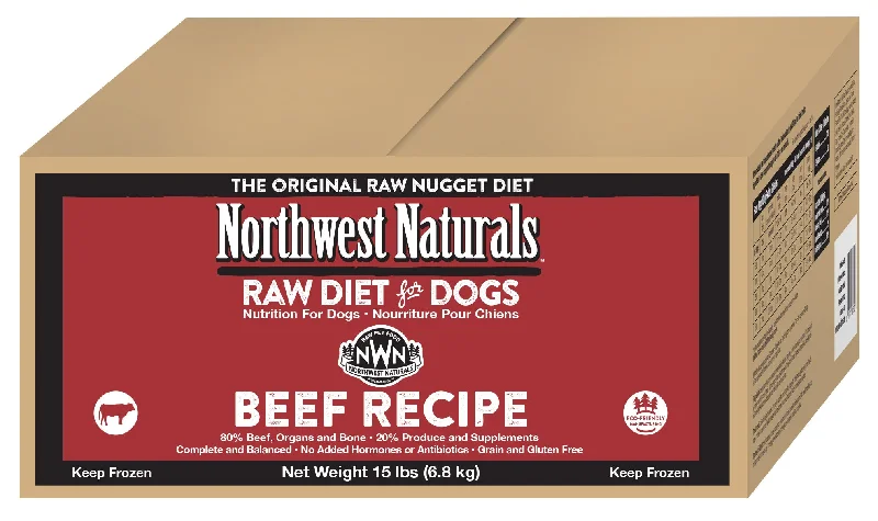 Northwest Naturals Frozen Raw Nuggets - Beef - 15lb Box