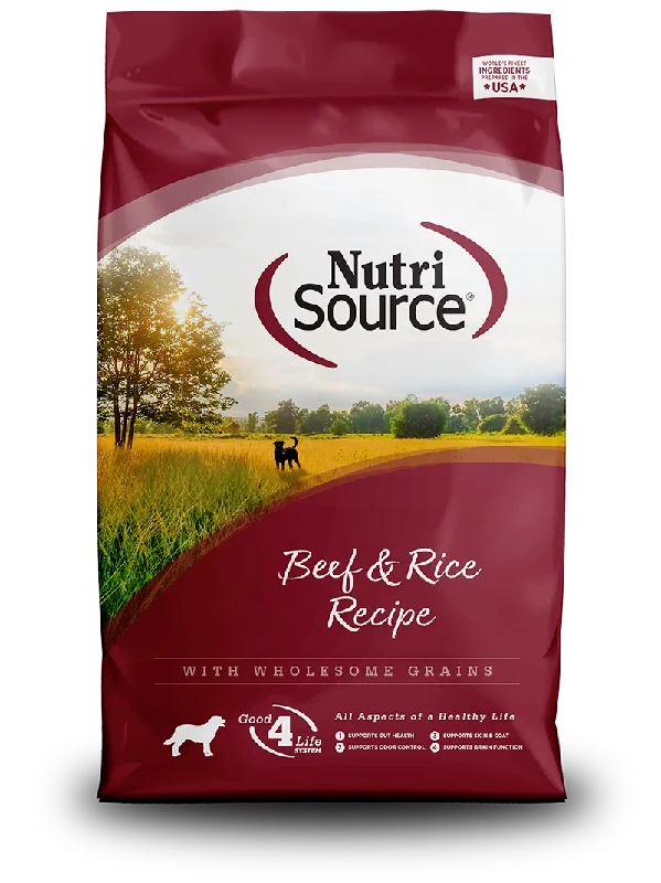 NutriSource Dry Dog Food Beef & Rice Recipe