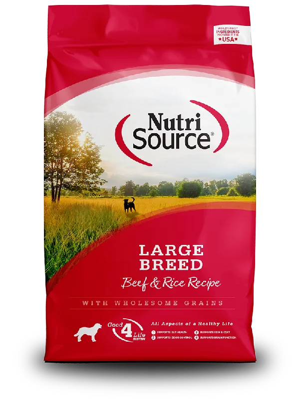 NutriSource Dry Dog Food Beef & Rice Large Breed Recipe