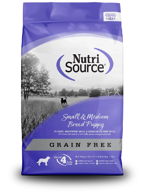 NutriSource Dry Dog Food Grain-Free Small & Medium Breed Puppy Recipe