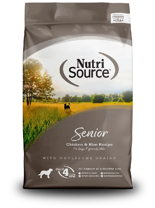 NutriSource Dry Dog Food Senior Chicken & Rice Recipe