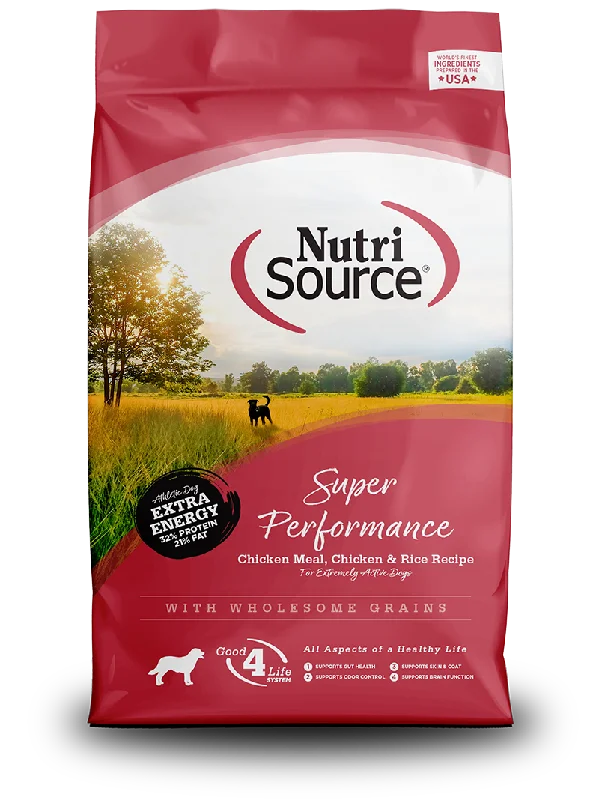 NutriSource Dry Dog Food Super Performance Chicken & Rice Recipe