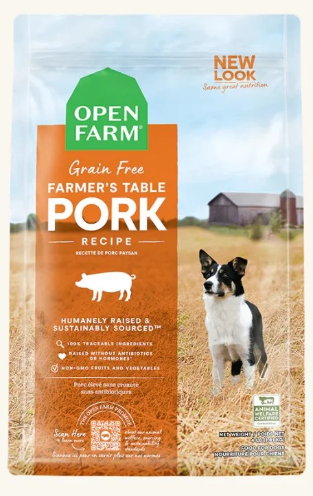 Open Farm Dry Dog Food Grain-Free Farmer's Table Pork Recipe